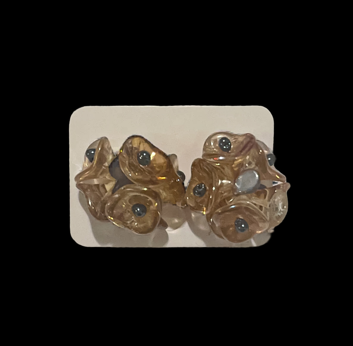 Innominata Golden Iris Czech Glass Bead Earing