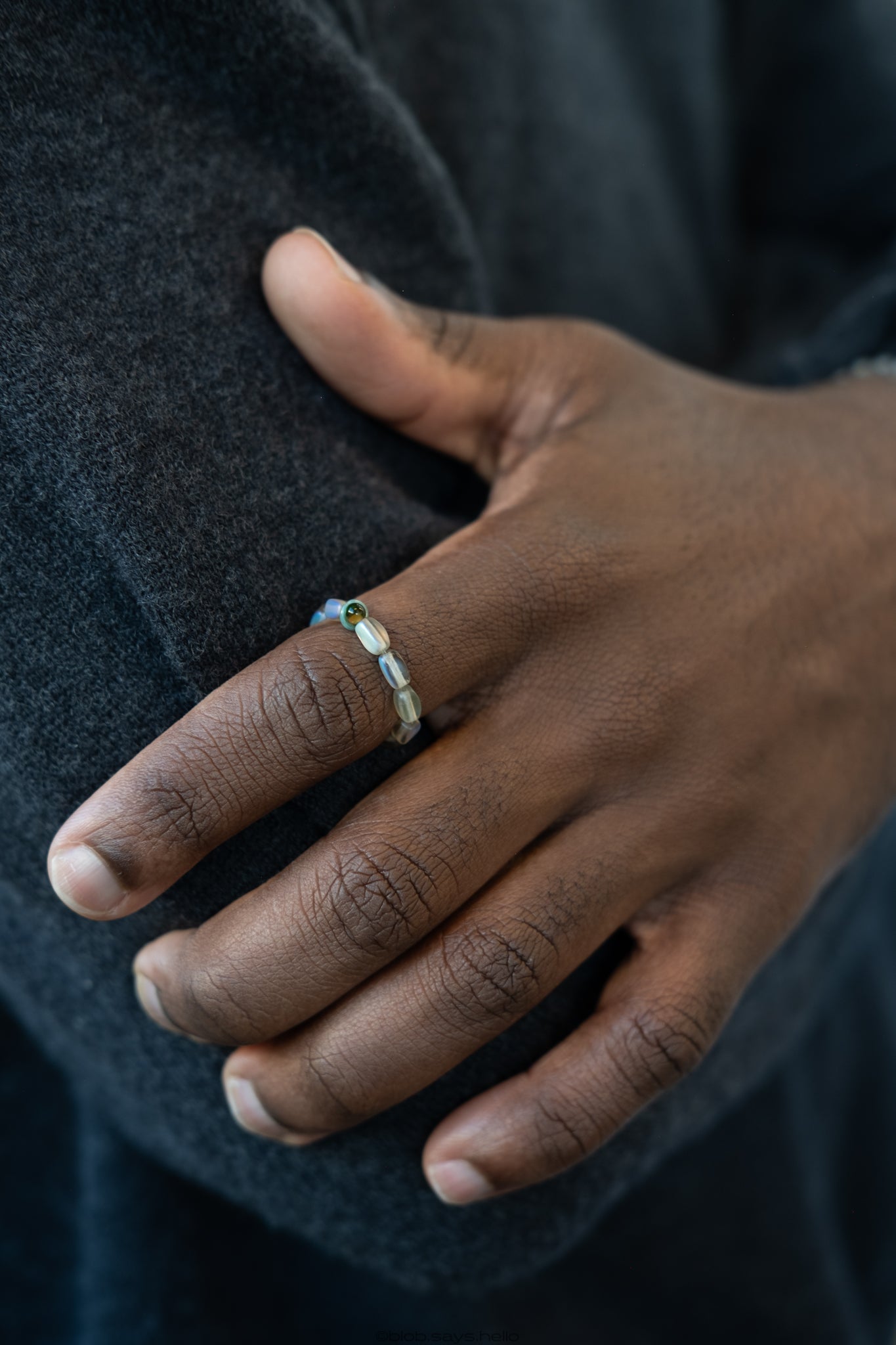 Juniper Eye Glass Bead Ring